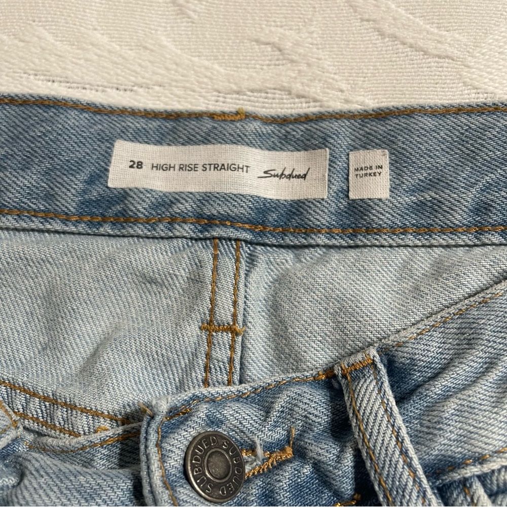 Subdued RIPPED MOM Straight Leg JEANS 28 - Picture 6 of 13